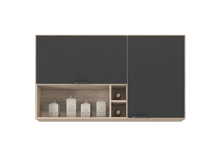 Armário Aéreo Firenze 2p 120 cm Demóbile Móveis 2 ARMARIO AEREO 2P 120CM NICHO FIRENZE 94221 Demóbile Móveis