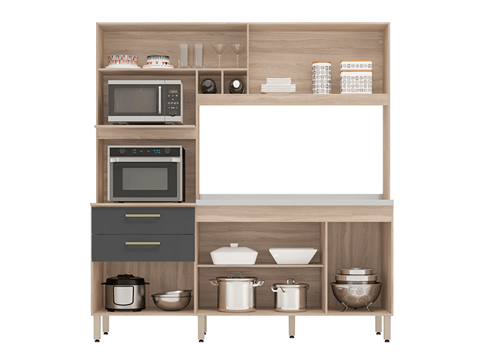 Hera Kit Coz. Compacta 8P 2G p/ pia Demóbile Móveis 2 HERA KIT COZINHA COMPACTA 08 PORTAS 02 GAV PARA PIA 97211 1 Demóbile Móveis