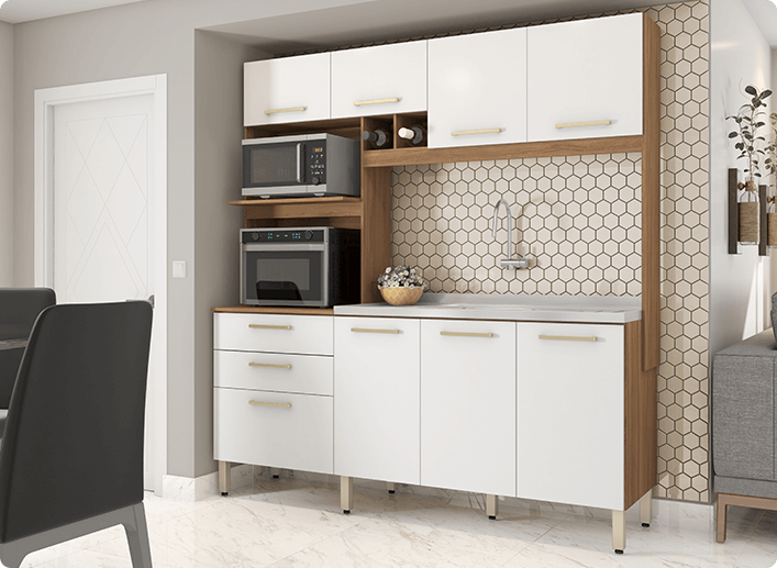 Hera Kit Coz. Compacta 8P 2G p/ pia Demóbile Móveis 4 HERA KIT COZINHA COMPACTA 08 PORTAS 02 GAV PARA PIA 97211 1 Demóbile Móveis