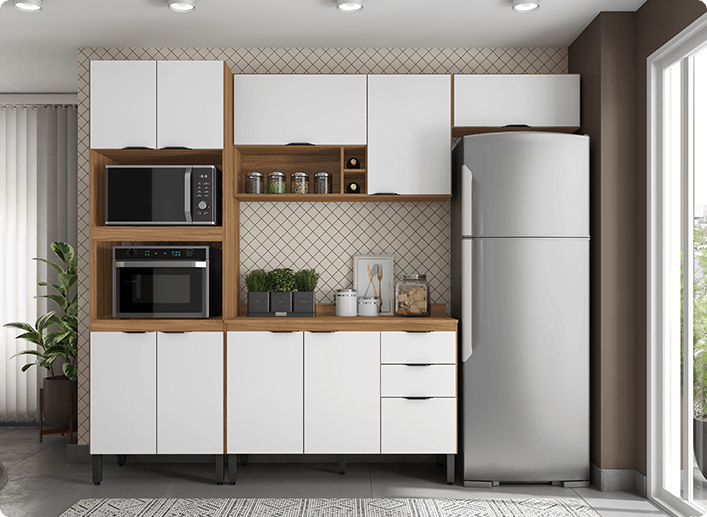 Cozinha Firenze Composição 03 Demóbile Móveis 5 FIRENZE COMPOSICOES FI0003 Demóbile Móveis