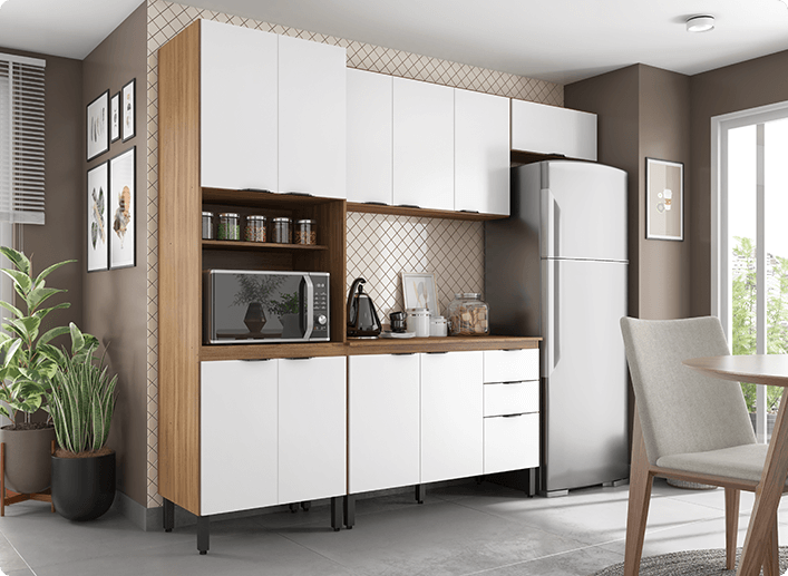 Cozinha Firenze Composição 04 Demóbile Móveis 5 FIRENZE COMPOSICOES FI0004 Demóbile Móveis