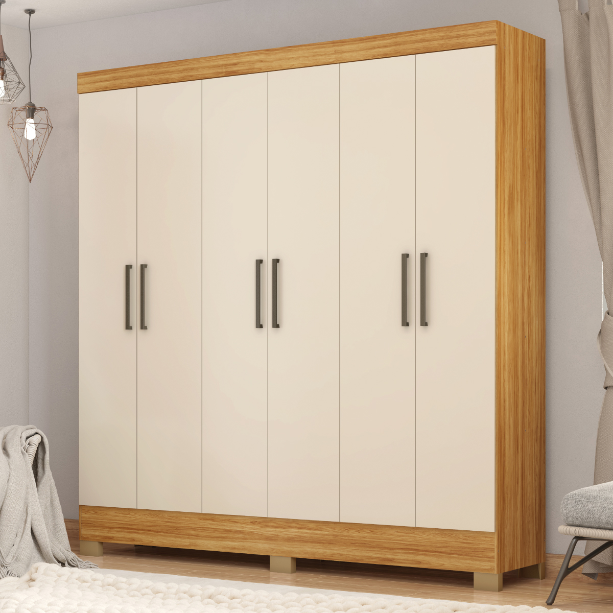 Guarda-Roupa Casal Prático Demóbile Móveis AMBIENTE 34 Demóbile Móveis