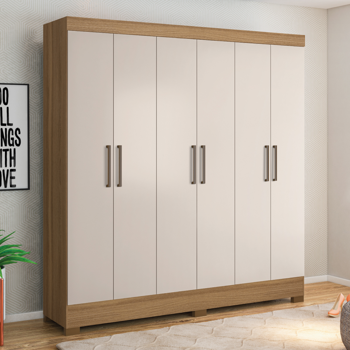 Guarda-Roupa Casal Prático Demóbile Móveis AMBIENTE 35 Demóbile Móveis