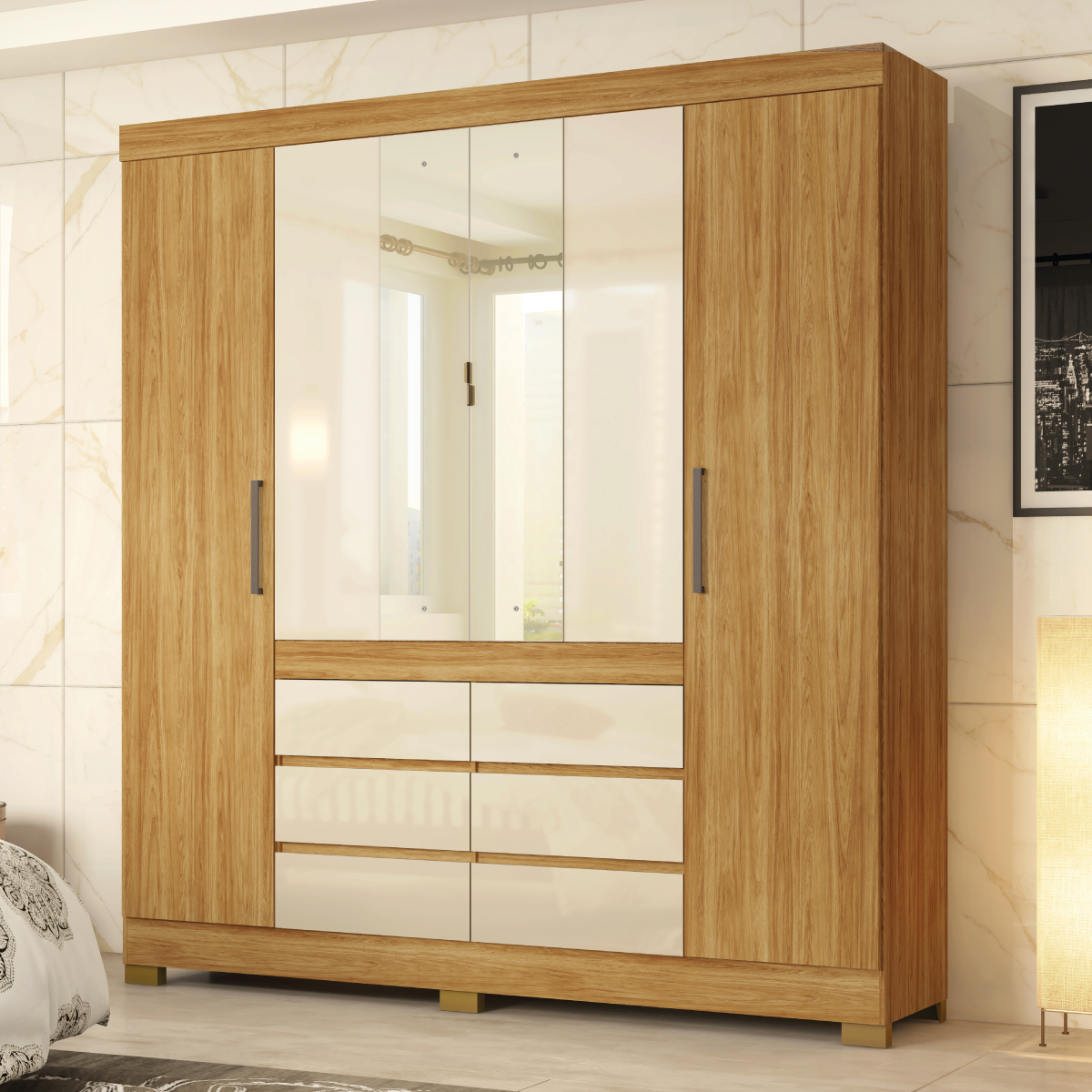 Guarda-Roupa Casal Cádis Demóbile Móveis AMBIENTE 38 Demóbile Móveis