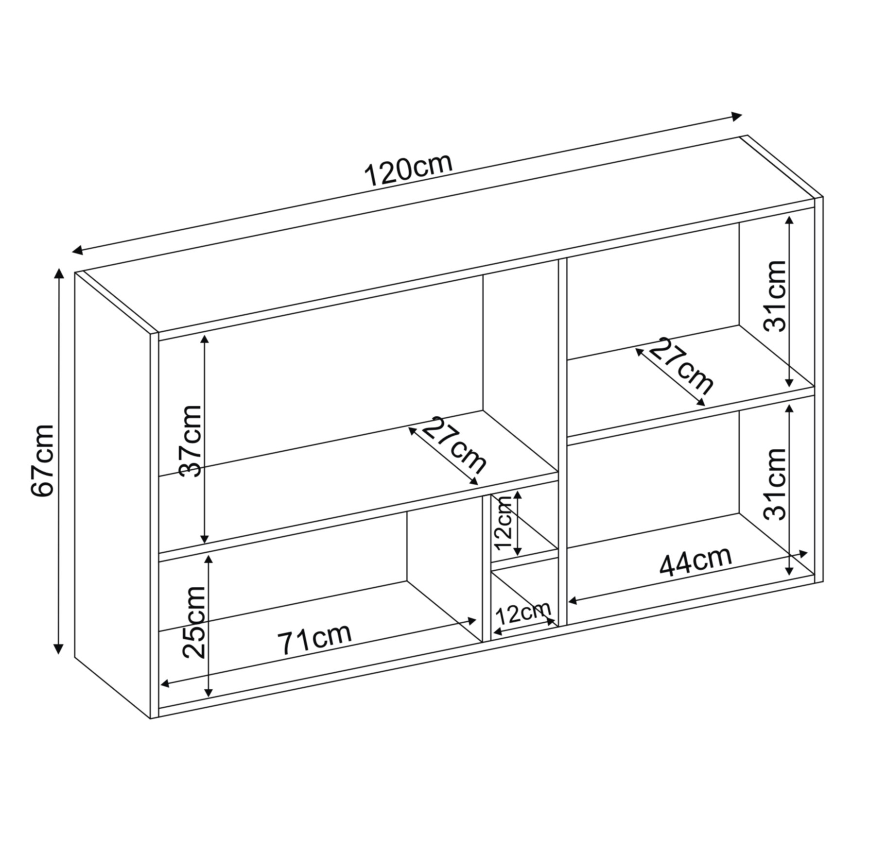 Armário Aéreo Firenze 2p 120 cm Demóbile Móveis 94221 AEREO 120CM 2P FIRENZE Demóbile Móveis