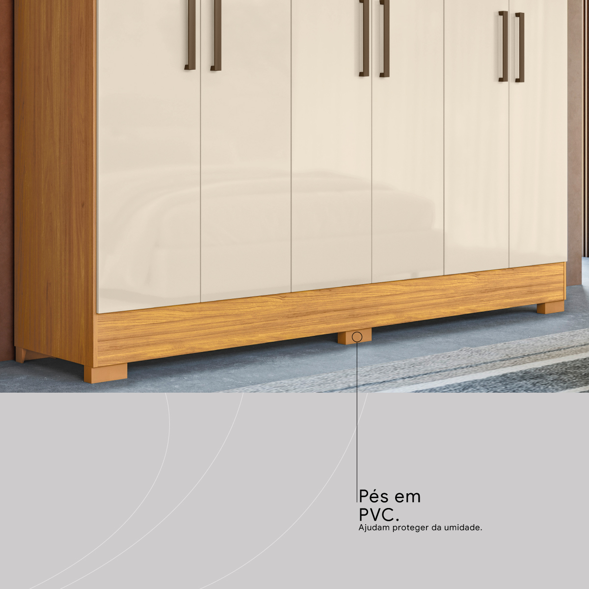 Guarda-Roupa Verso Demóbile Móveis PES EM PVC Demóbile Móveis
