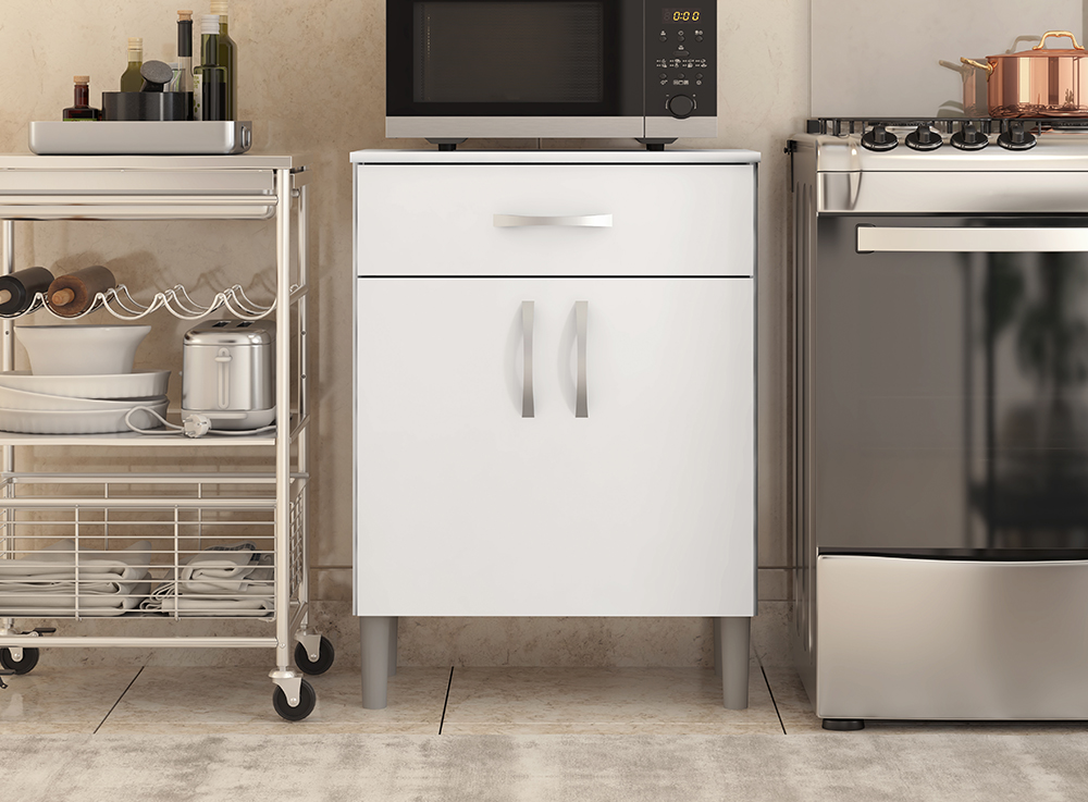 EASY Balcão p/ Microondas 2P 1G Demóbile Móveis Ambiente BALCAO MULTIUSO PARA MICROONDAS 02 PORTAS 01 GAV EASY 2 1 Demóbile Móveis
