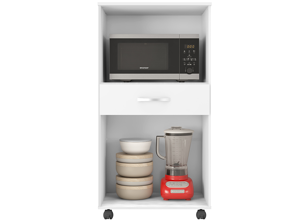 Oven Balcão p/ Forno e Microondas Demóbile Móveis Frontal Aberto BALCAO PARA FORNO E MICROONDAS 02 PORTAS 01 GAV OVEN Demóbile Móveis