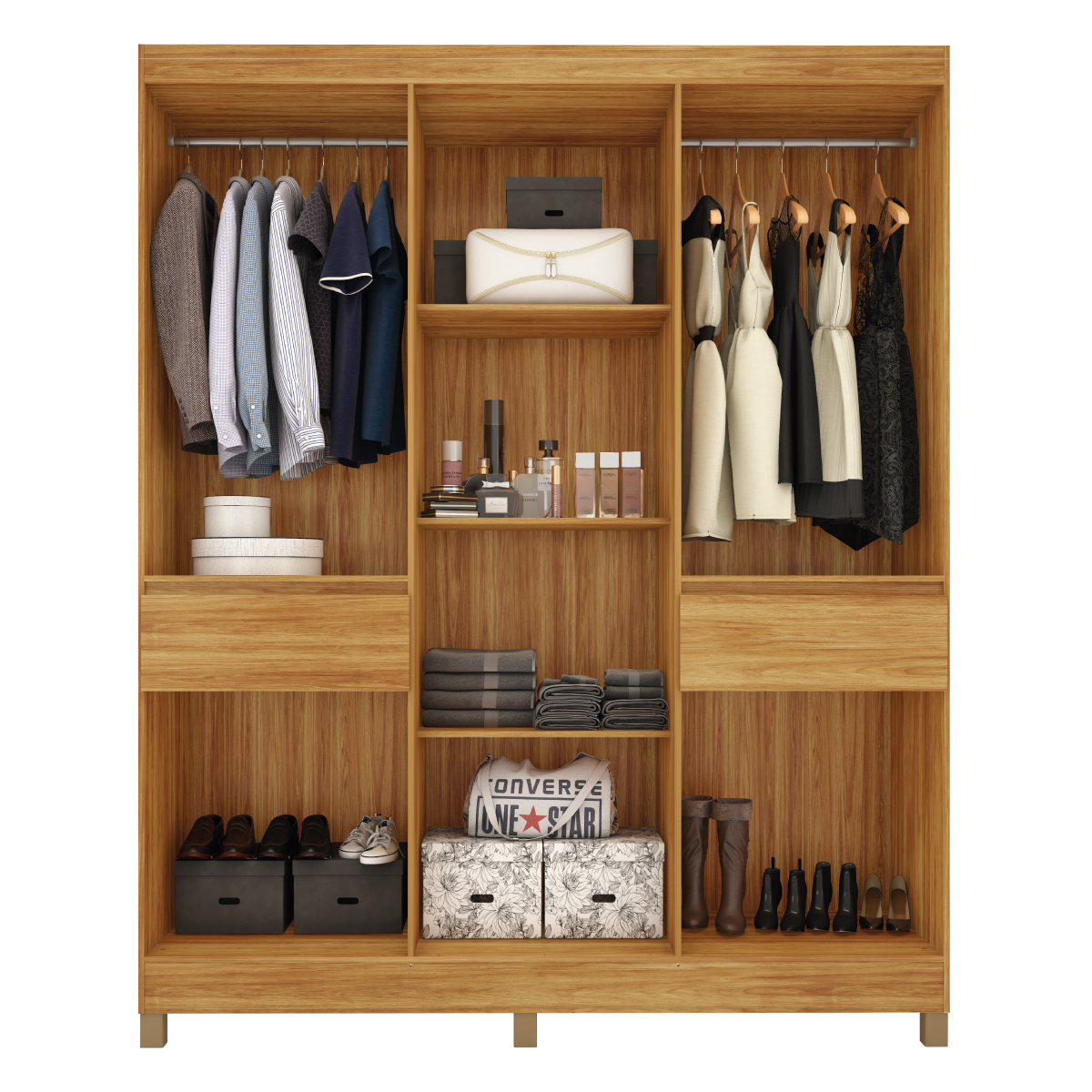 Guarda-Roupa Casal Mauá Demóbile Móveis ABERTO 1 Demóbile Móveis