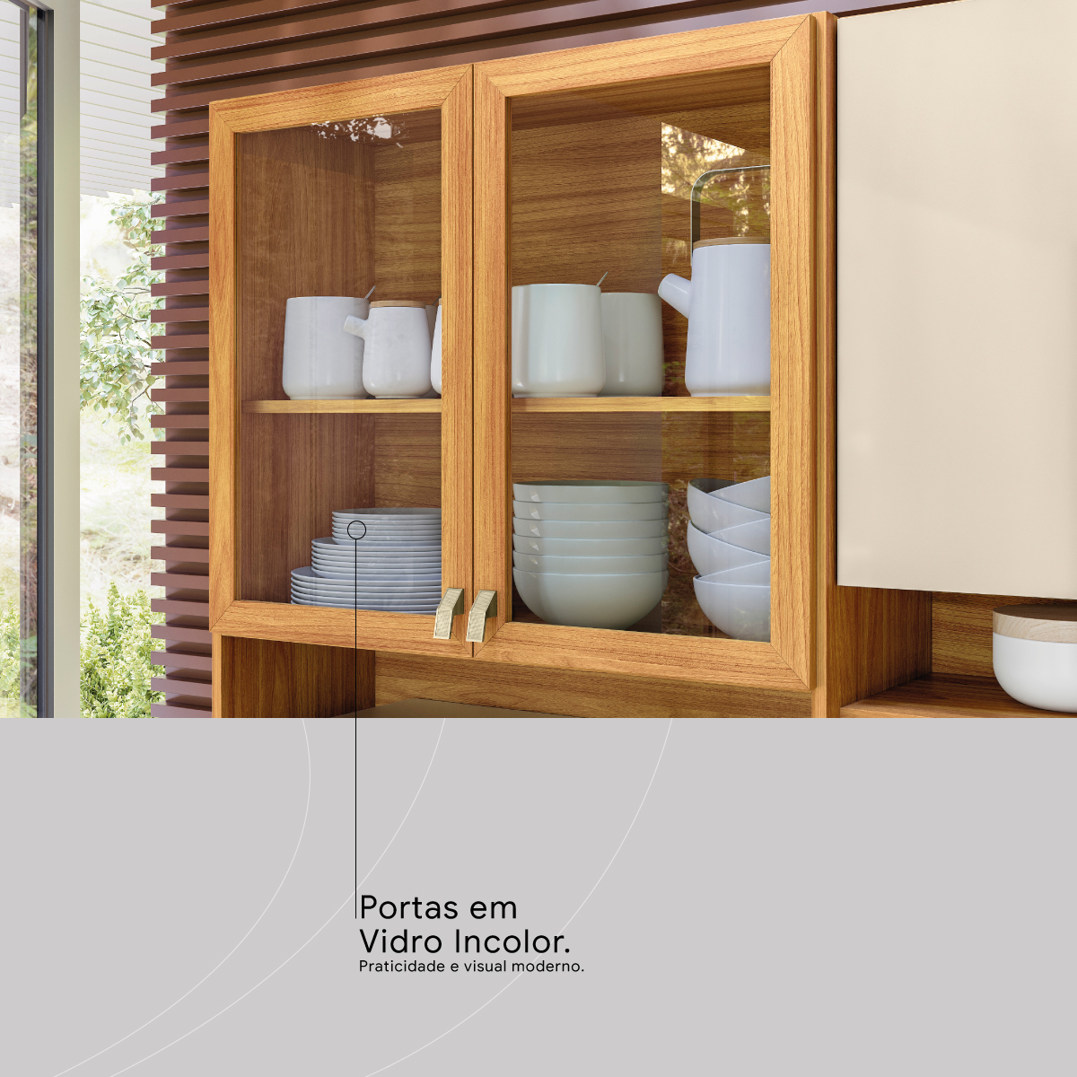 PORTAS EM VIDRO INCOLOR Demóbile Móveis