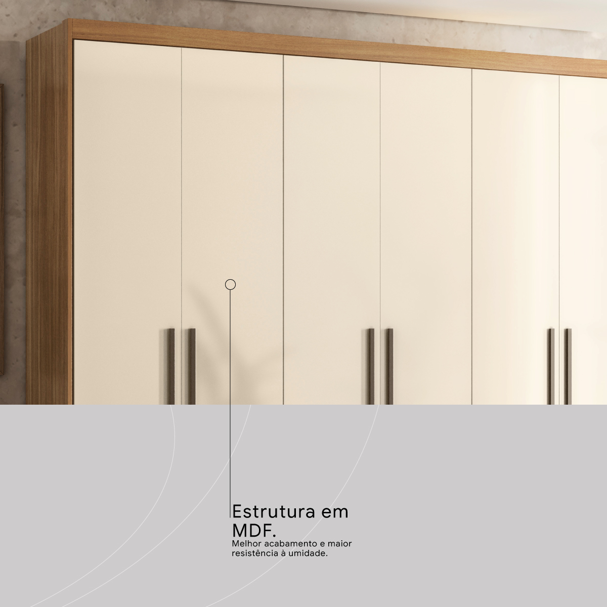 Guarda-Roupa Casal Venice Demóbile Móveis ESTRUTURA MDF 1 Demóbile Móveis