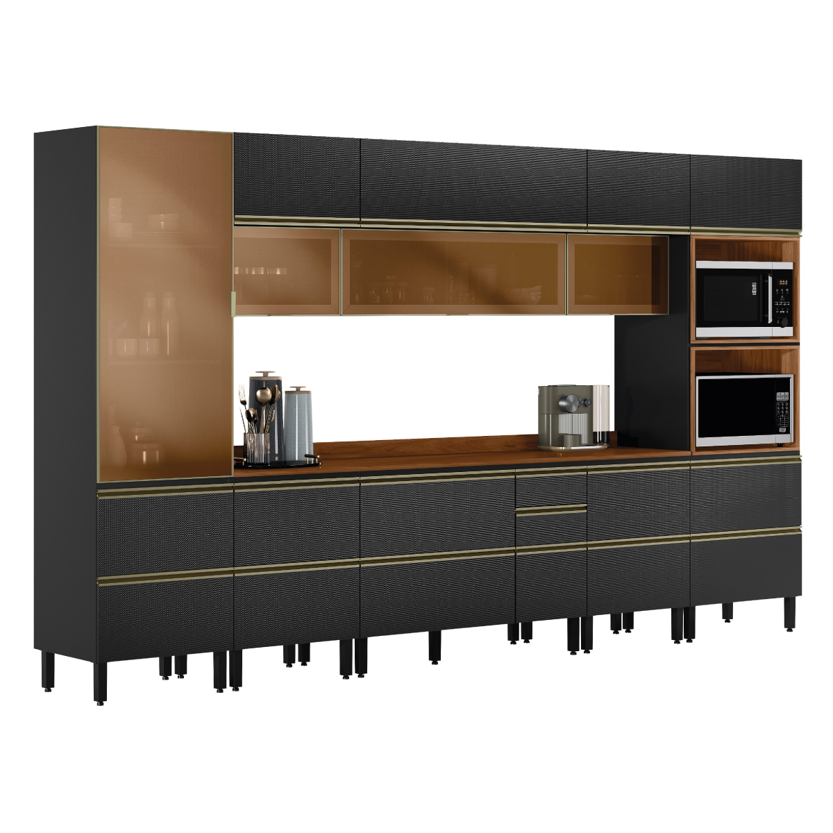 Cozinha Proença 370 Demóbile Móveis PERSPECTIVA 3 Demóbile Móveis