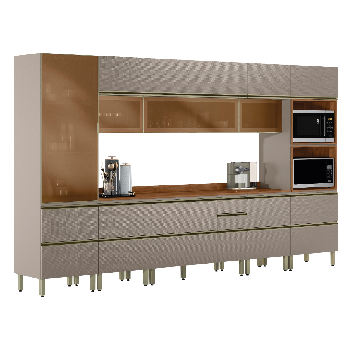 Cozinha Proença 370 Demóbile Móveis PERSPECTIVA 4 Demóbile Móveis
