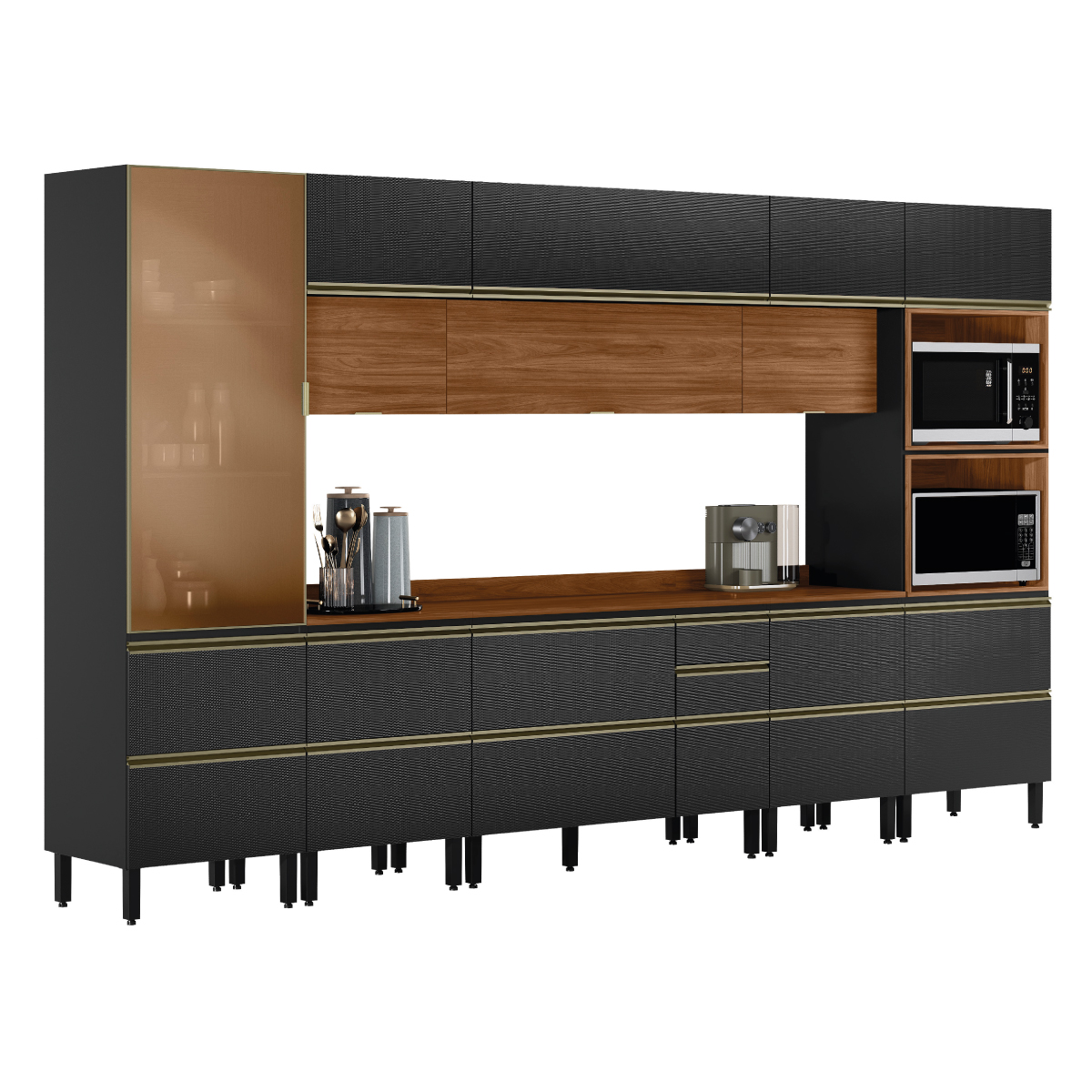 Cozinha Proença 370 Demóbile Móveis PERSPECTIVA 5 Demóbile Móveis
