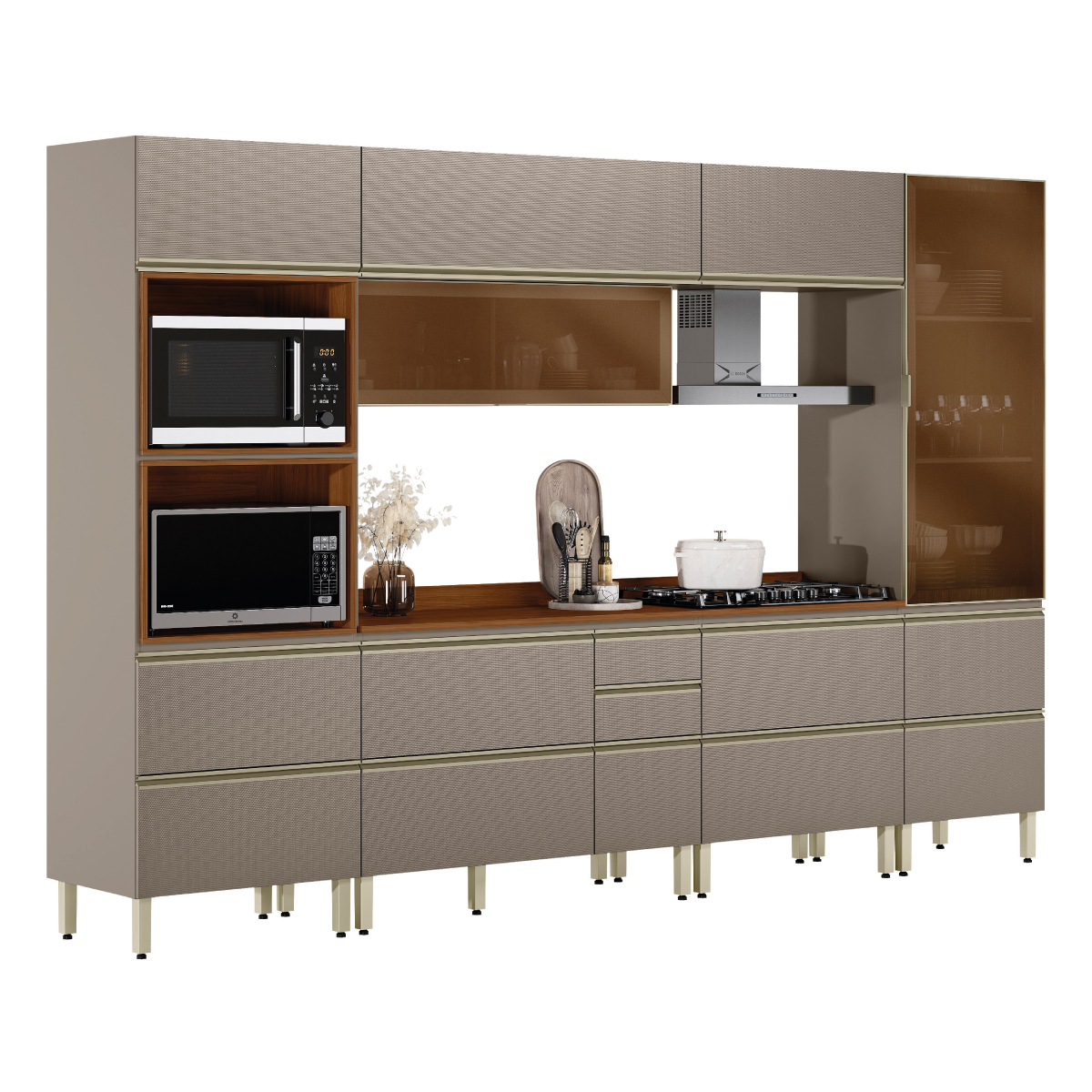 Cozinha Proença 330 Demóbile Móveis PERSPECTIVA 7 Demóbile Móveis