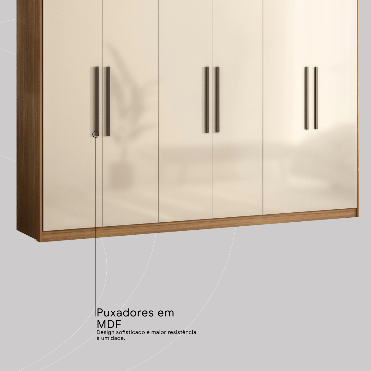 Guarda-Roupa Casal Venice Demóbile Móveis PUXADORES MDF Demóbile Móveis