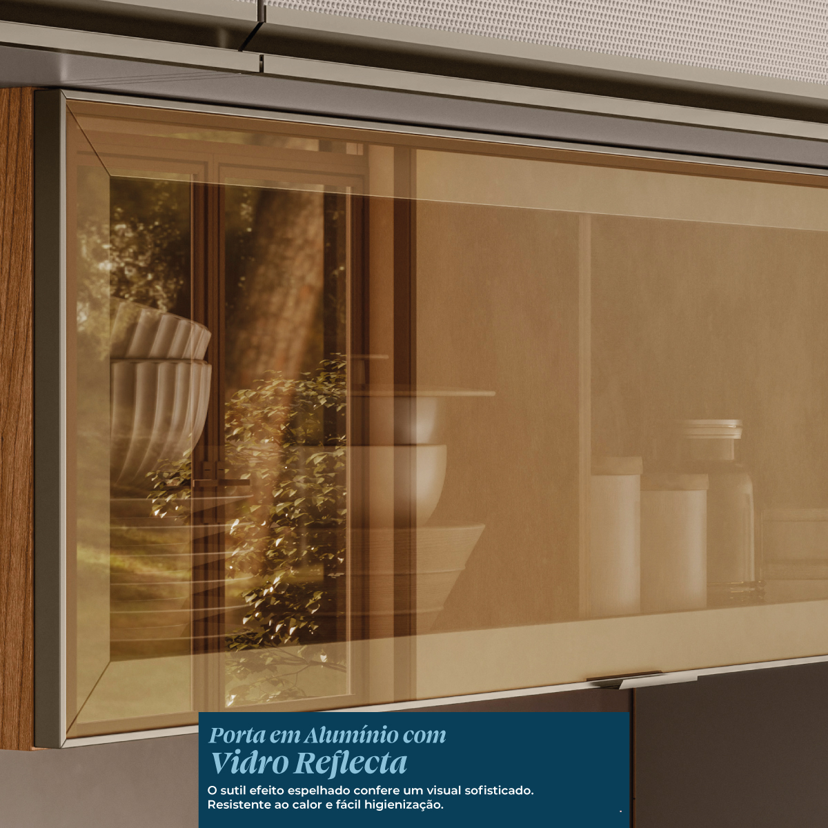 Cozinha Proença 270 Demóbile Móveis VIDRO REFLECTA 4 Demóbile Móveis