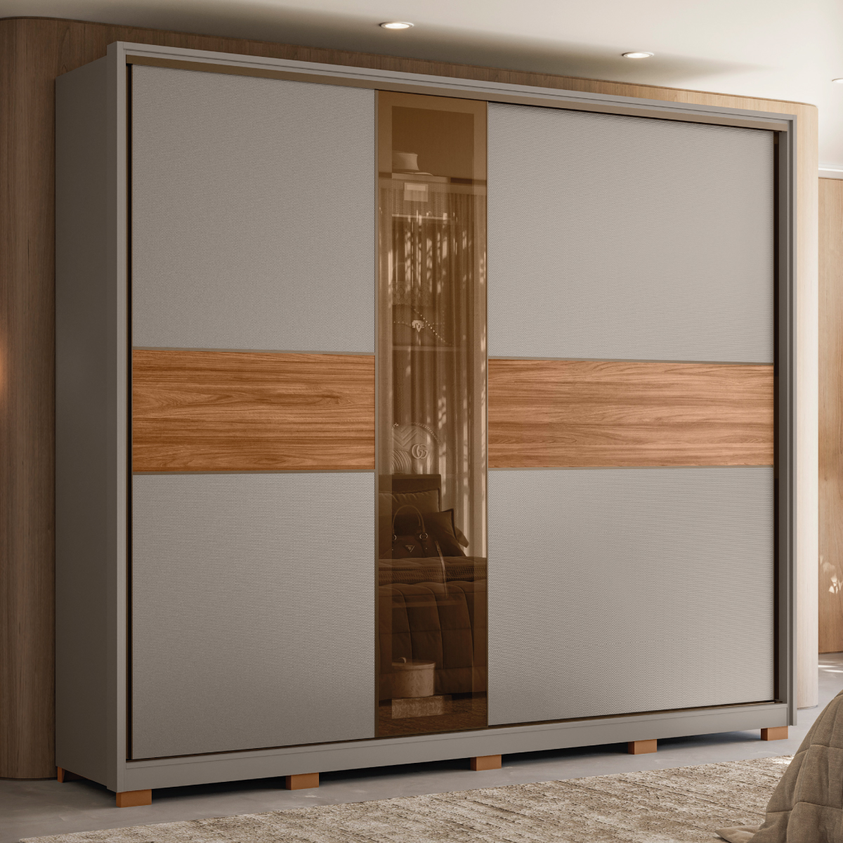 Guarda-Roupa Casal Authentic Demóbile Móveis AMBIENTE A 1 Demóbile Móveis