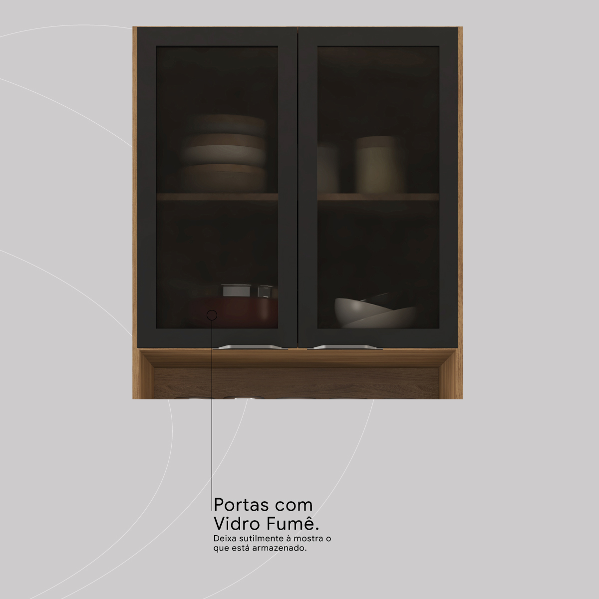 PORTA VIDRO FUME Demóbile Móveis